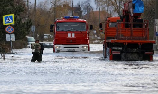 Bão gây lụt lội ở Crimea. Ảnh: Cơ quan khí tượng quốc gia Nga