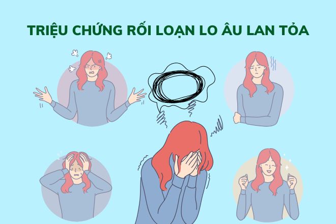 Triệu chứng của rối loạn lo âu lan toả. Đồ hoạ: BVCC