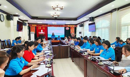 Hội nghị tổng kết Chương trình phối hợp hoạt động của LĐLĐ tỉnh Tuyên Quang các sở, ban, ngành tổ chức chính trị - xã hội giai đoạn 2018-2023. Ảnh: Nguyễn Tùng.