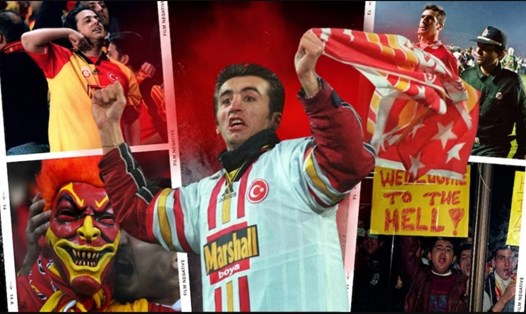 "Chào mừng tới địa ngục" là những gì cổ động viên Galatasaray dành cho Man United. Ảnh: The Mirror