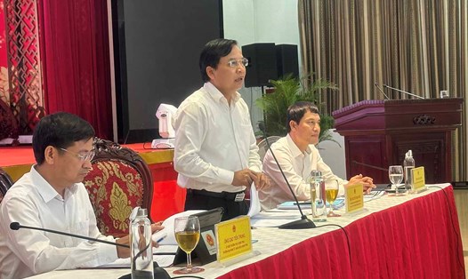 Ông Nguyễn Như Khôi - Phó Chủ tịch HĐND tỉnh Nghệ An kết luận buổi họp báo. Ảnh: Quang Đại