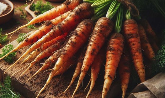 Trong cà rốt có nhiều dưỡng chất tốt cho sức khỏe, đặc biệt là vào mùa đông. Ảnh Ai- Thiện Nhân