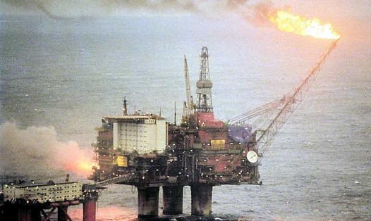 Giàn khoan dầu của Tập đoàn Equinor Na Uy ở Biển Bắc. Ảnh: Wiki
