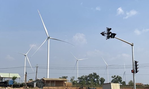 Một dự án điện gió ở huyện Chư Prông, Gia Lai. Ảnh: Thanh Tuấn
