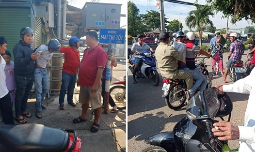 Đối tượng Nguyễn Lộc Ninh bị lực lượng tuần tra khống chế, bắt giữ. Ảnh: Công an cung cấp