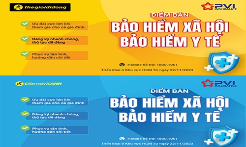 Bảo hiểm PVI sẽ mở thêm 3.000 điểm thu là các điểm bán nằm trong hệ thống chuỗi cửa hàng của Thế giới di động và Điện máy xanh. Nguồn: PVI