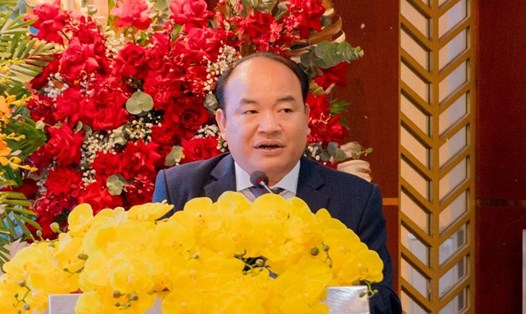 Ông Phạm Hương Sơn làm Chủ tịch Hiệp hội Du lịch tỉnh Bình Phước nhiệm kỳ 2023-2028. Ảnh: Dương Bình