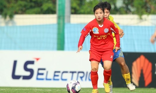 Than Khoáng sản Việt Nam thắng 1-0 trước Hà Nội I. Ảnh: VFF