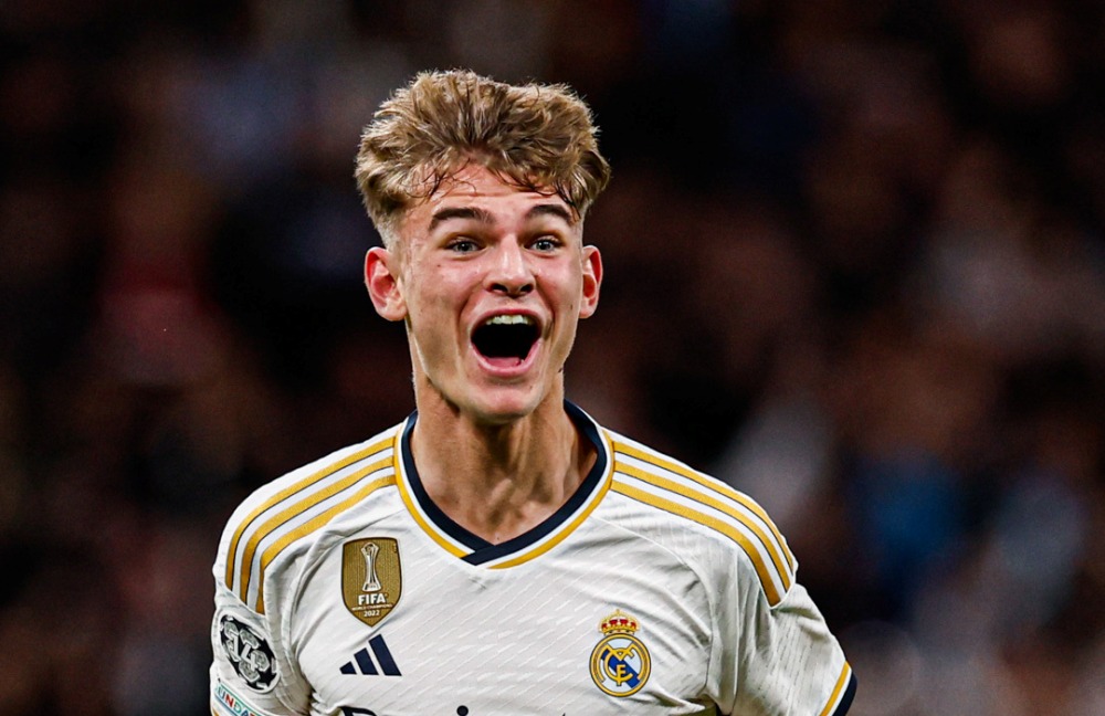 Nico Paz - 19 tuổi, ghi bàn thắng đầu tiên trong màu áo đội bóng Hoàng gia. Ảnh: Real Madrid