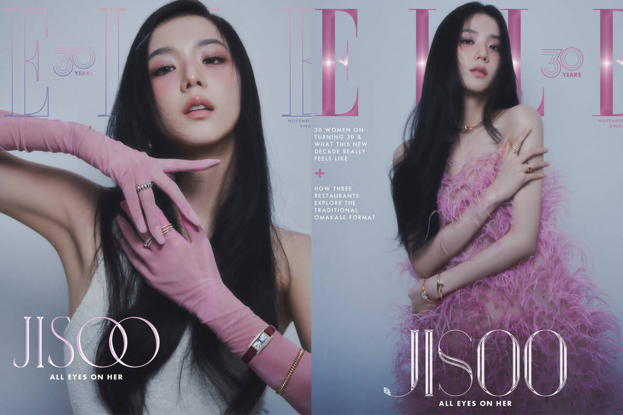 Jisoo Blackpink trên trang bìa tạp chí Elle Singapore. Ảnh: Elle