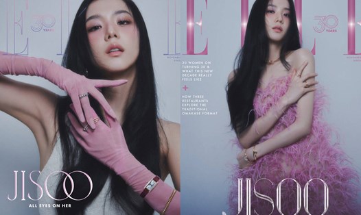 Jisoo Blackpink trên trang bìa tạp chí Elle Singapore. Ảnh: Elle
