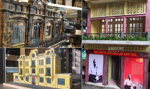 Ngắm những mô hình kiến trúc Pháp cổ mini của nam thanh niên ở Nam Định. Ảnh: Lương Hà