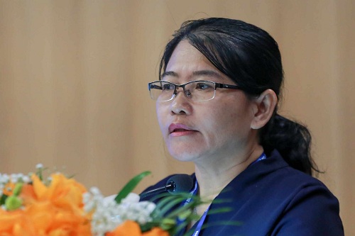 Bà Phạm Thị Tuyết Nhung - Chủ tịch công đoàn Công ty TNHH Yazaki EDS. Ảnh: Minh Hạnh 