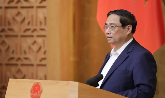 Thủ tướng Chính phủ Phạm Minh Chính phát biểu khai mạc phiên họp. Ảnh: VGP