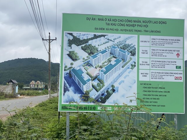 Sau ngày khởi công dự án nhà ở xã hội tại Khu công nghiệp Phú Hội, huyện Đức Trọng, tỉnh Lâm Đồng vẫn nằm “đắp chiếu”. Ảnh: Lê Sơn