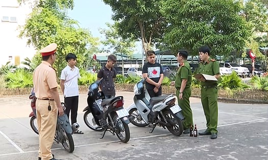 Các đối tượng tuổi teen "thông chốt", tấn công lực lượng CSGT đã bị xử lý. Ảnh: Công an tỉnh Phú Thọ.