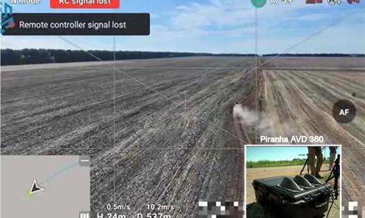 Hình ảnh 1 chiếc UAV bị Piranha AVD 360 vô hiệu hóa. Ảnh: Army Recognition 