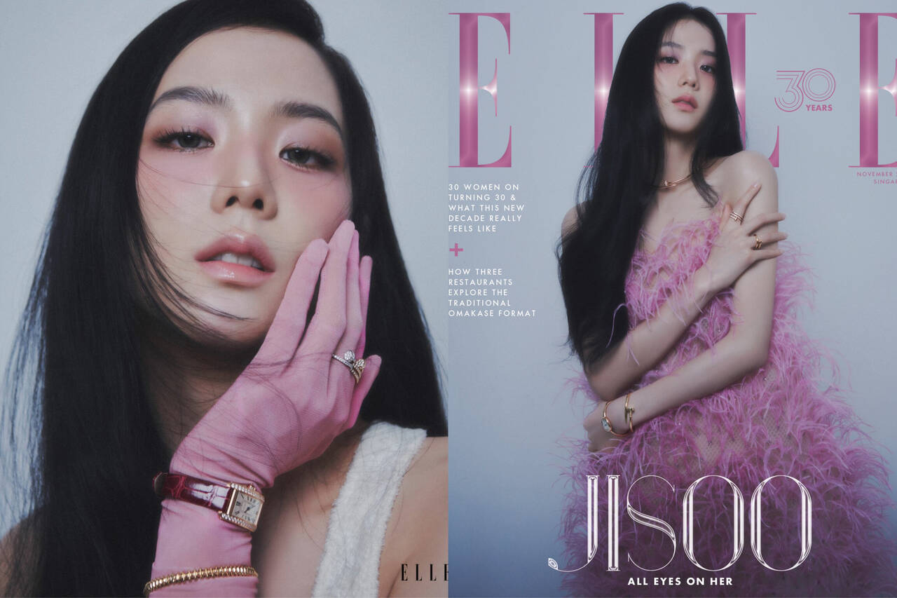 Jisoo Blackpink trên trang bìa Elle Singapore. Ảnh: Elle