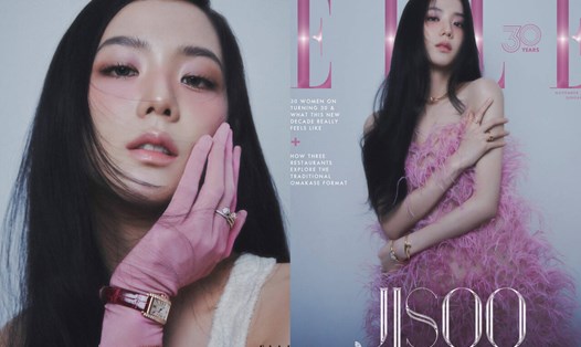 Jisoo Blackpink trên trang bìa Elle Singapore. Ảnh: Elle