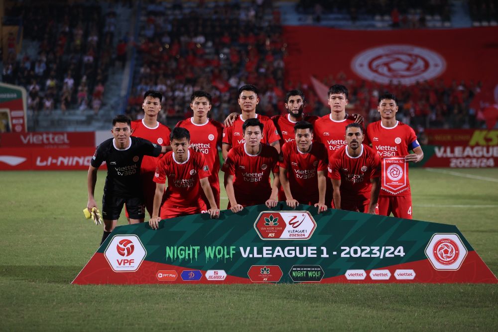 Câu lạc bộ Viettel tiếp đón Hồng Lĩnh Hà Tĩnh tại vòng 3 Night Wolf V.League 2023-2024. 