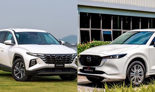 New Mazda CX-5 2023 và Hyundai Tucson 2023 là 2 đối thủ nặng ký trong phân khúc crossover. Ảnh: Lâm Anh