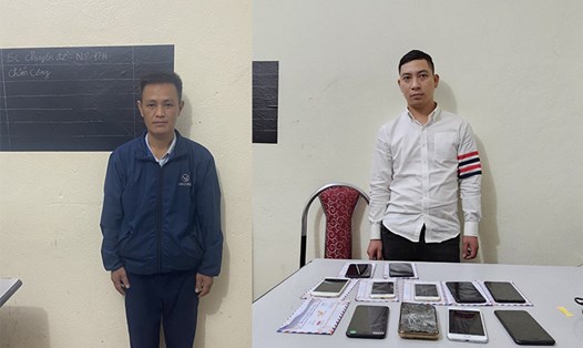  Công an huyện Trùng Khánh vừa khởi tố Sơn (trái) và Phụng vì hành vi thu thập, mua bán trái phép tài khoản ngân hàng. Ảnh: Công an Cao Bằng.

