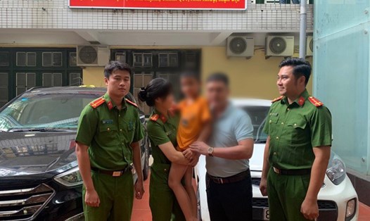 Công an TP Hà Nội giải cứu thành công bé trai 7 tuổi bị Nguyễn Đức Trung bắt cóc, đòi tiền chuộc 15 tỉ đồng. Ảnh: Công an TP Hà Nội