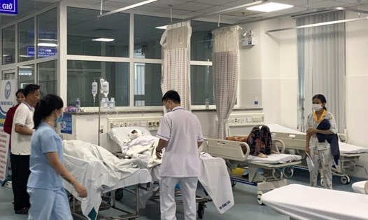 Phòng cấp cứu Bệnh viện Vũng Tàu tiếp nhận, sơ cấp cứu cho các bệnh nhân bị bỏng nặng. Ảnh: Bệnh viện cung cấp