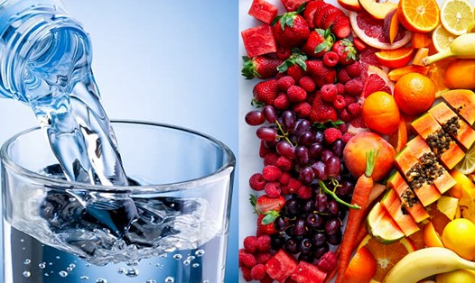 Uống nước đủ mỗi ngày giúp cân bằng lượng nước trong cơ thể. Ảnh ghép: Nguyễn Ly 