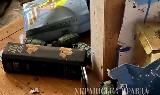 Hiện trường vụ nổ lựu đạn làm trợ lý tổng tư lệnh Ukraina thiệt mạng. Ảnh chụp màn hình
