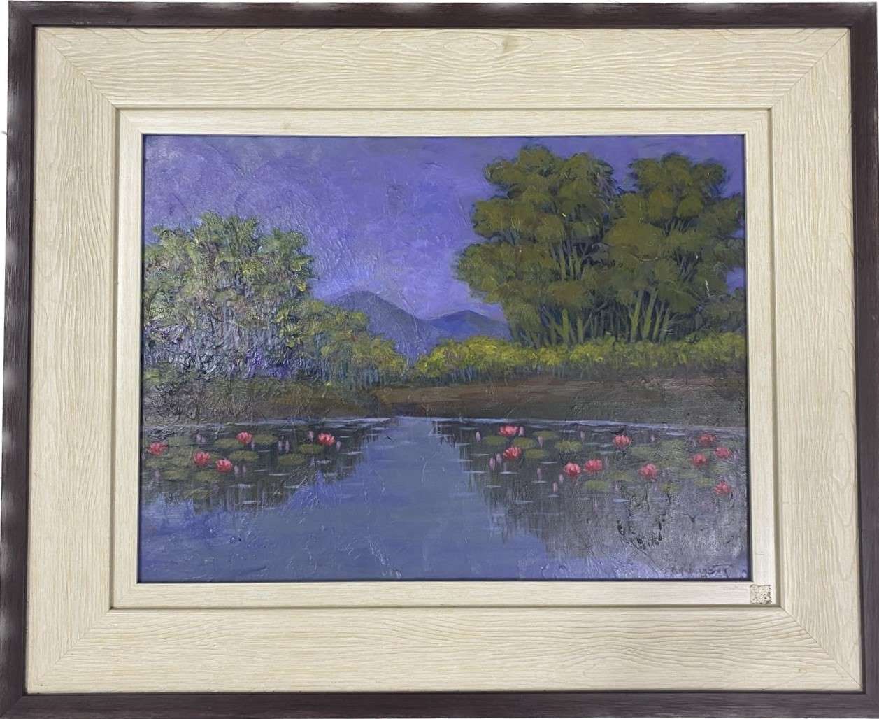 “Chiều tím” cỡ 50x70cm của nhà giáo- họa sĩ Nguyễn Hữu Hạnh.