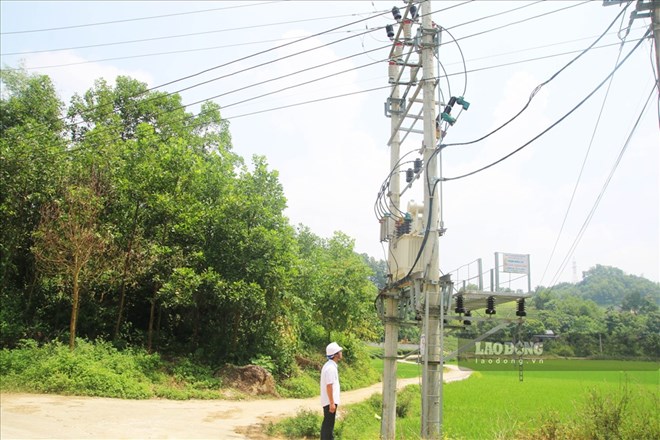 Hệ thống lưới điện quốc gia được kéo về từng thôn bản, từng nóc nhà dân đã đưa tỉnh Thái Nguyên không còn vùng “trắng” về điện. Ảnh: Nguyễn Tùng