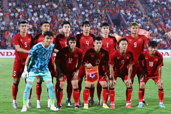 U23 Việt Nam nằm ở bảng D cùng U23 Malaysia, U23 Uzbekistan và U23 Kuwait ở vòng chung kết U23 châu Á 2024. Ảnh: Minh Dân
