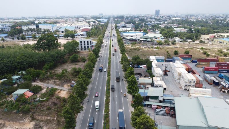 đoạn 15,3 km đường Mỹ Phước Tân Vạn hiện hữu đi trùng với đường Vành đai 3 TPHCM