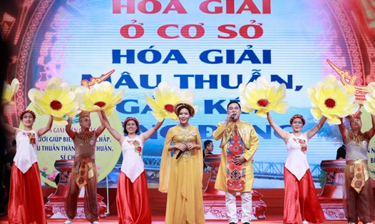 14 đội đã tham dự Hội thi Hoà giải viên giỏi toàn quốc lần thứ IV. Ảnh: Hải Nguyễn