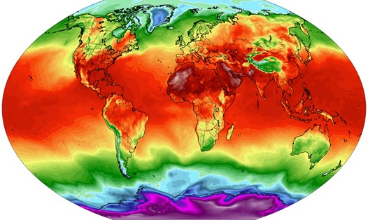 Kỷ lục nhiệt độ tháng 7.2023. Ảnh: Climate Change Institute