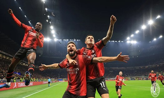 AC Milan giành thắng lợi trước PSG một cách đầy cảm xúc. Ảnh: CLB AC Milan