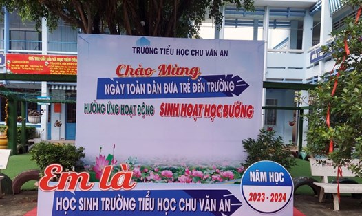 Một góc Trường Tiểu học Chu Văn An (TP Cao Lãnh, tỉnh Đồng Tháp). Ảnh: Lâm Điền