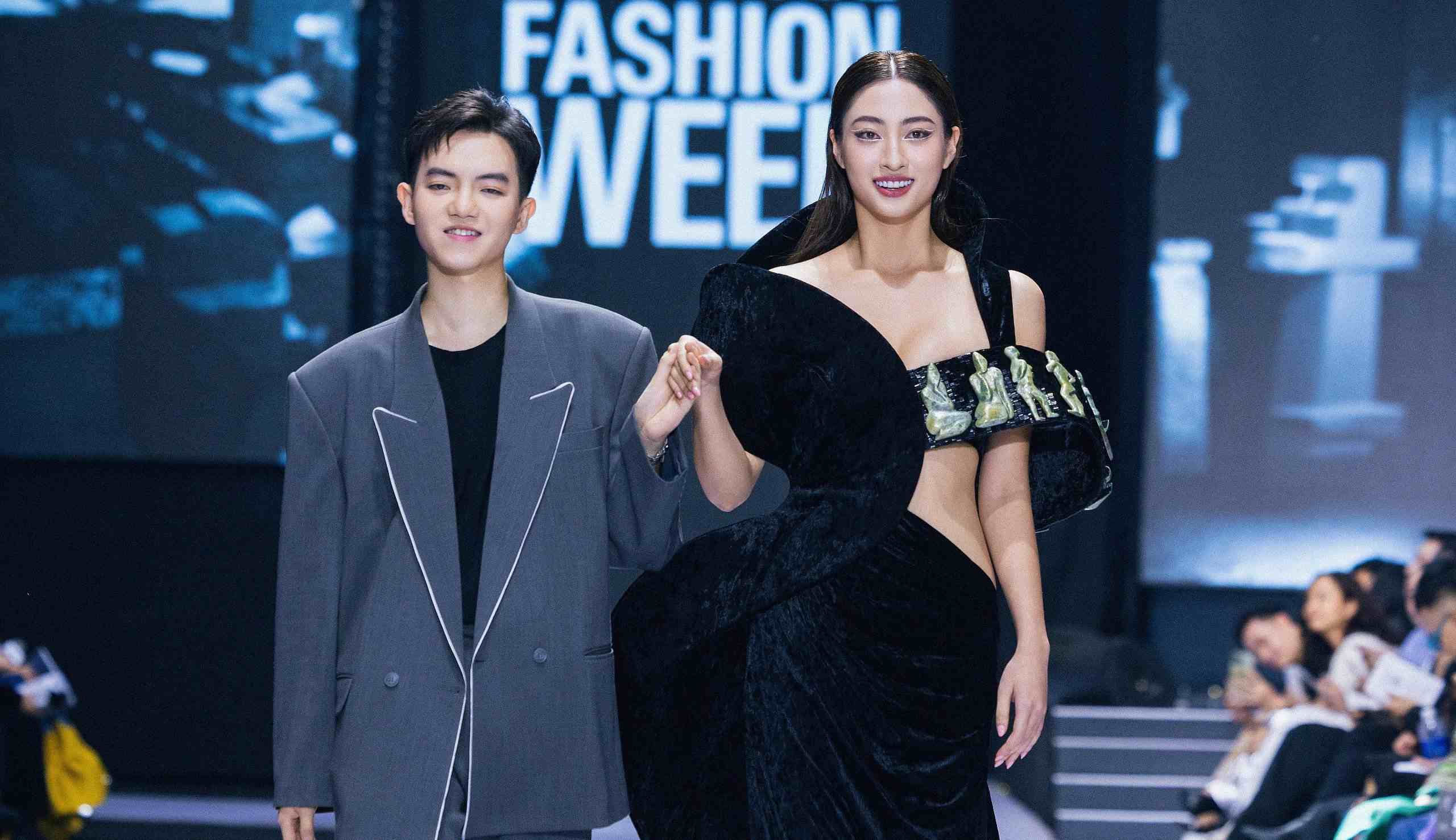 Lương Thùy Linh xuất hiện ấn tượng tại show diễn của NTK Phan Đăng Hoàng. Ảnh: NVCC.