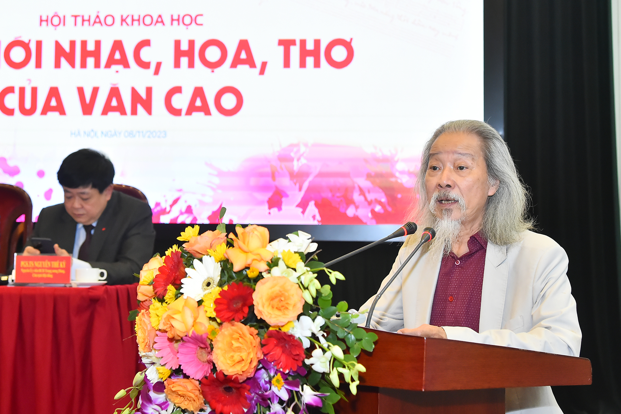 Nhạc sĩ, hoạ sĩ Văn Thao - con trai nhạc sĩ Văn Cao. Ảnh: Ban tổ chức