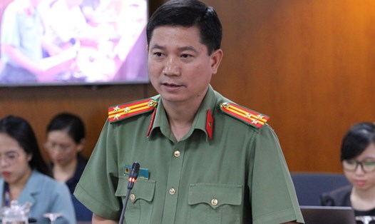 Thượng tá Lê Mạnh Hà - Phó phòng Tham mưu Công an TPHCM.  Ảnh: Thành Nhân