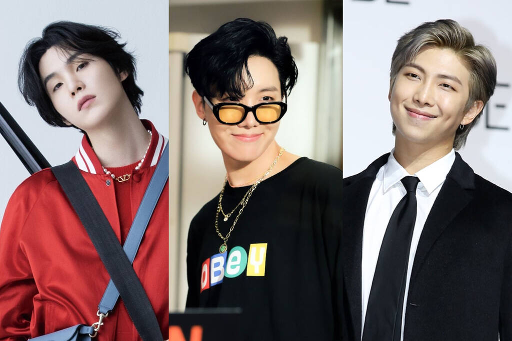 3 rapper nhóm BTS J-Hope, Suga và RM đều có trên 100 ca khúc được đăng ký bản quyền. Ảnh: HYBE