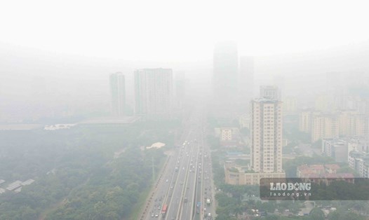 Tình trạng ô nhiễm được ghi nhận tại Hà Nội vào ngày 30.11. Ảnh: Tô Thế
