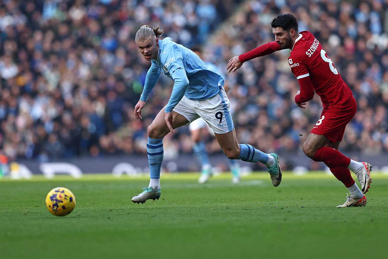 Nếu Man City rớt khỏi Premier League, những ngôi sao như Erling Haaland có còn sát cánh? Ảnh: AFP