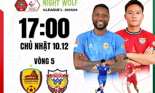 Câu lạc bộ Quảng Nam chạm trán với Hồng Lĩnh Hà Tĩnh tại vòng 5 V.League. Ảnh: FPT Play