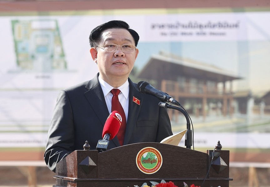 Chủ tịch Quốc hội Vương Đình Huệ phát biểu tại sự kiện. Ảnh: TTXVN