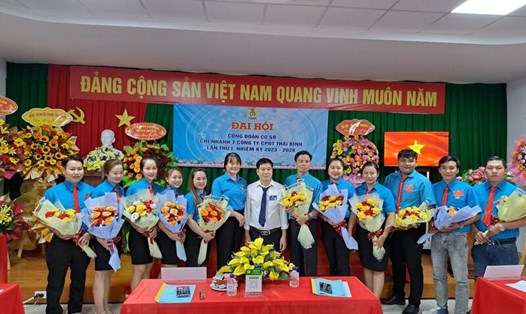 Đại hội bầu 11 đồng chí vào BCH Công đoàn cơ sở Chi nhánh 7 CT CPĐT Thái Bình nhiệm kỳ 2023 - 2028. Ảnh: Hoàng Lộc