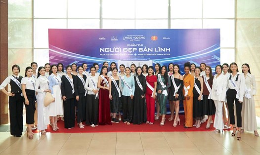 Các thí sinh "Hoa hậu Hoàn vũ Việt Nam" dự thi "Người đẹp bản lĩnh". Ảnh: BTC.
