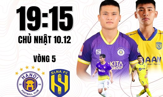 Hà Nội FC tiếp đón Sông Lam Nghệ An tại vòng 5 Night Wolf V.League 2023-2024. Ảnh: FPT Play
