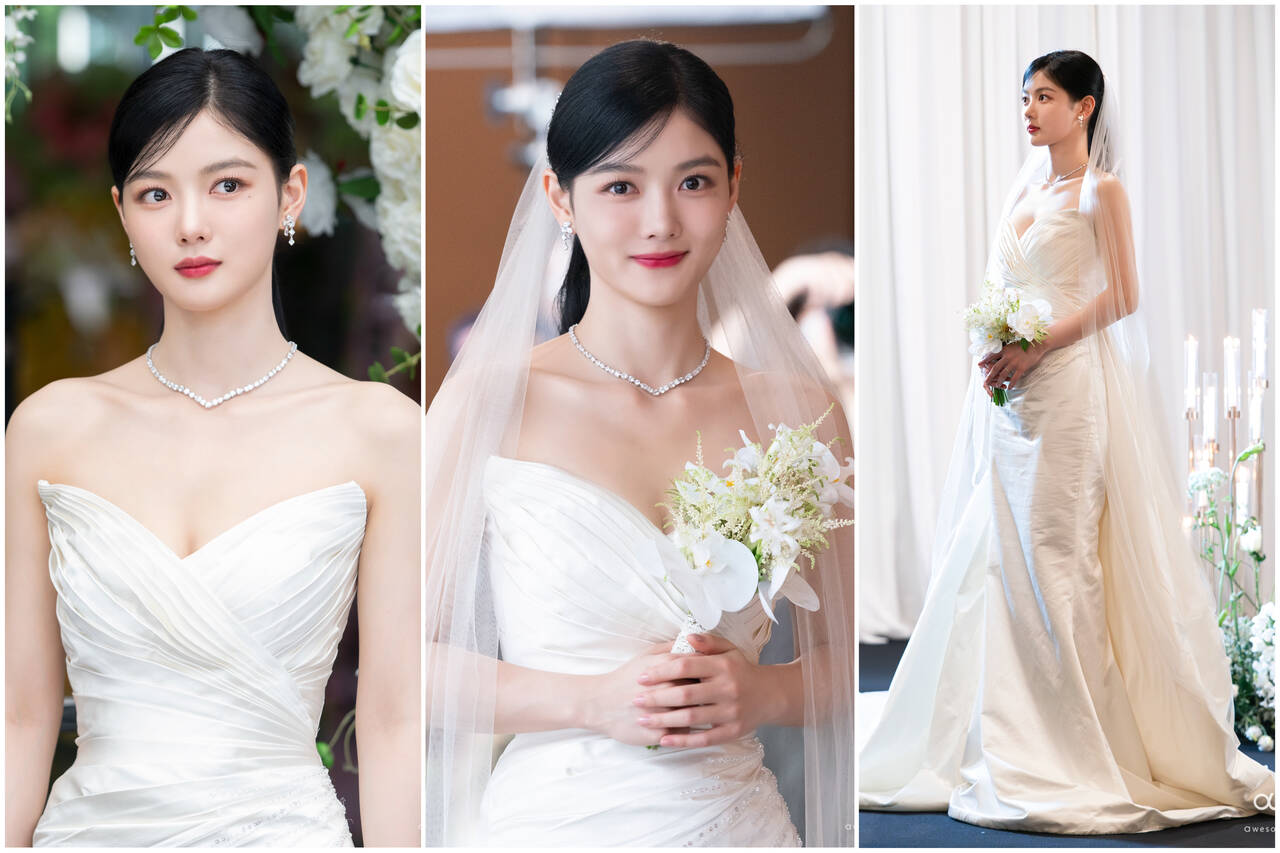 Cô dâu Kim Yoo Jung lộng lẫy, yêu kiều. Ảnh: Nhà sản xuất